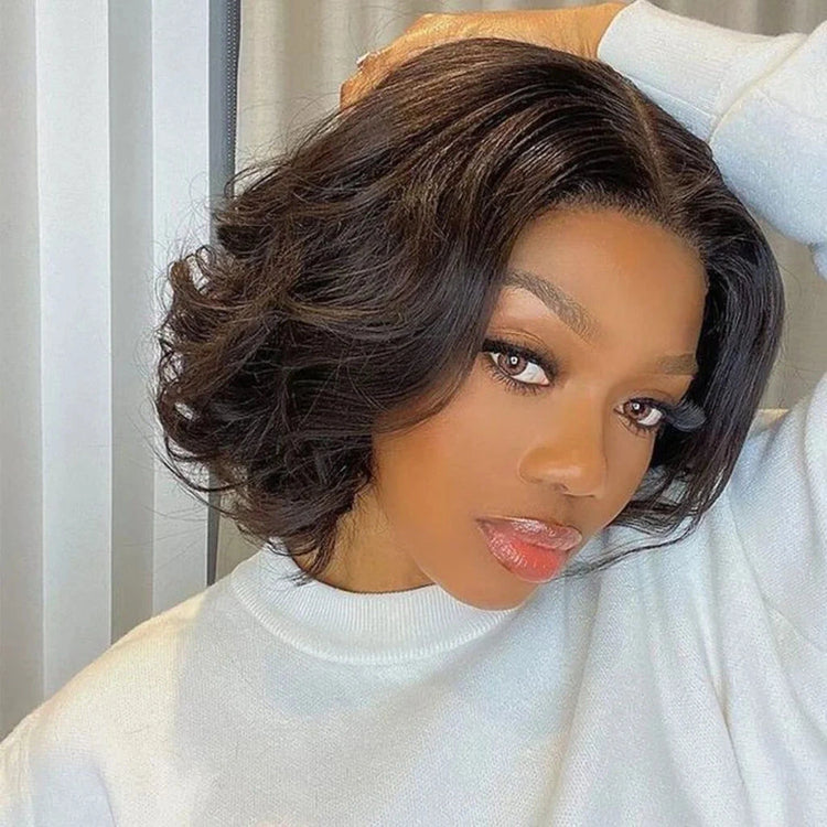 Opalyn Lace Wig - Short Natural Wave Remy Human Hair