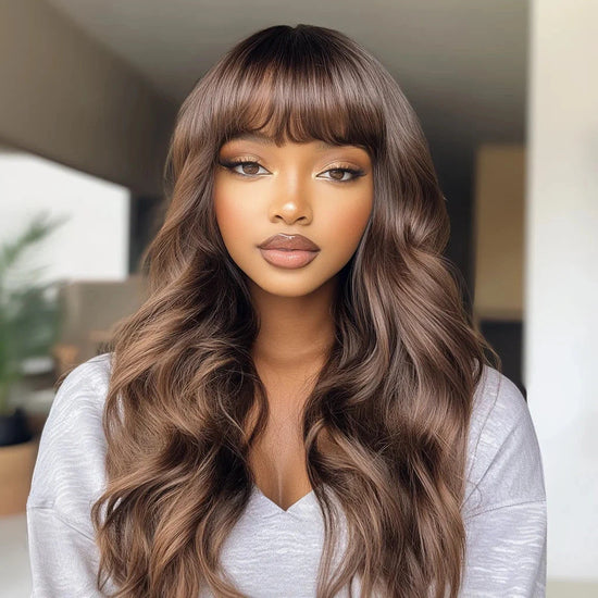 Sheenly Cap - Brazilian Remy Hair Wavy Wig